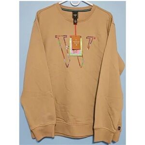 Unisex Houston White Tan Pullover Sweatshirt